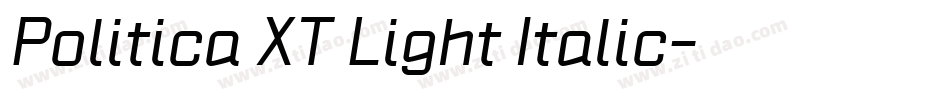 Politica XT Light Italic字体转换